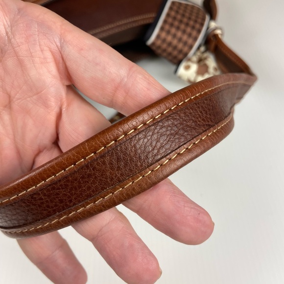 Etienne Aigner Horseshoe Leather Shoulder Bag Cognac Brown Equestrian - Picture 15 of 16